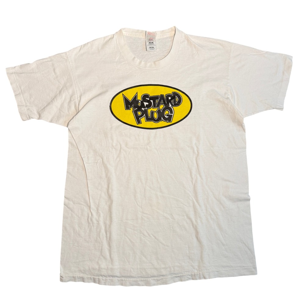 Vintage Mustard Plug Ska Band T-Shirt White XL Single Stitch 90s Fruit of Loom